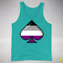Asexual Pride 8-Bit Pixel Ace of Spades Premium Tank Top - Teal
